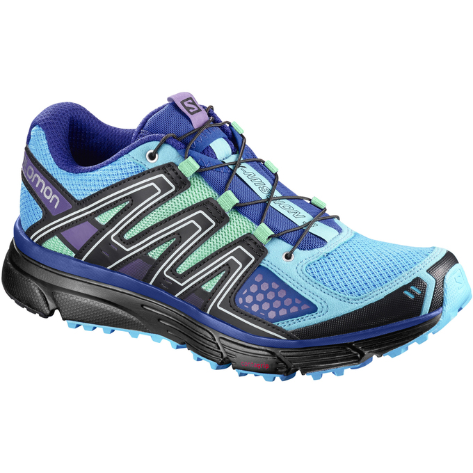 Chaussures De Trail Running Salomon Femme Bleu / Bleu Clair - Salomon X-MISSION 3 W - France (2490-U